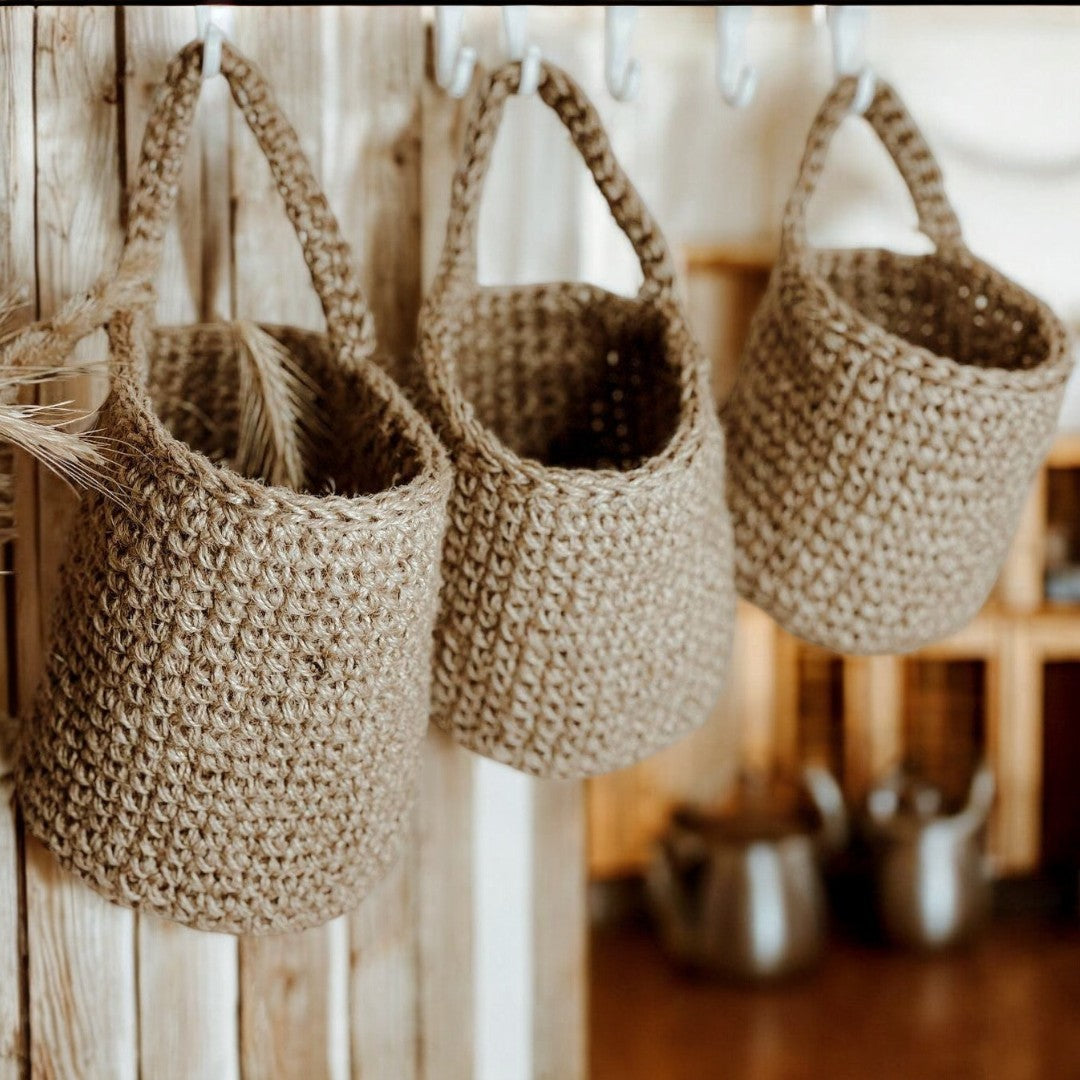Jute Hanging Wall Storage Baskets - Shiroli - Image 10