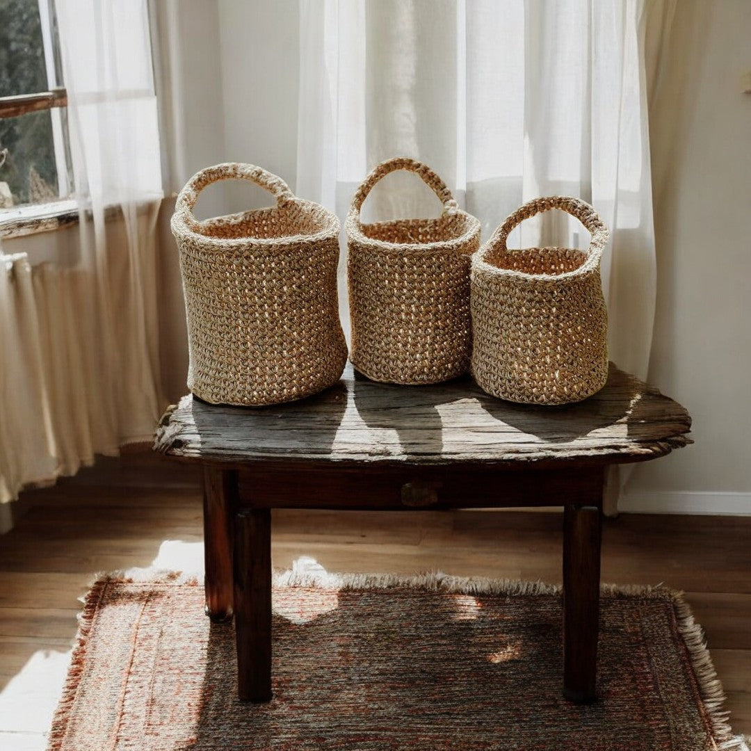 Jute Hanging Wall Storage Baskets - Shiroli - Image 8