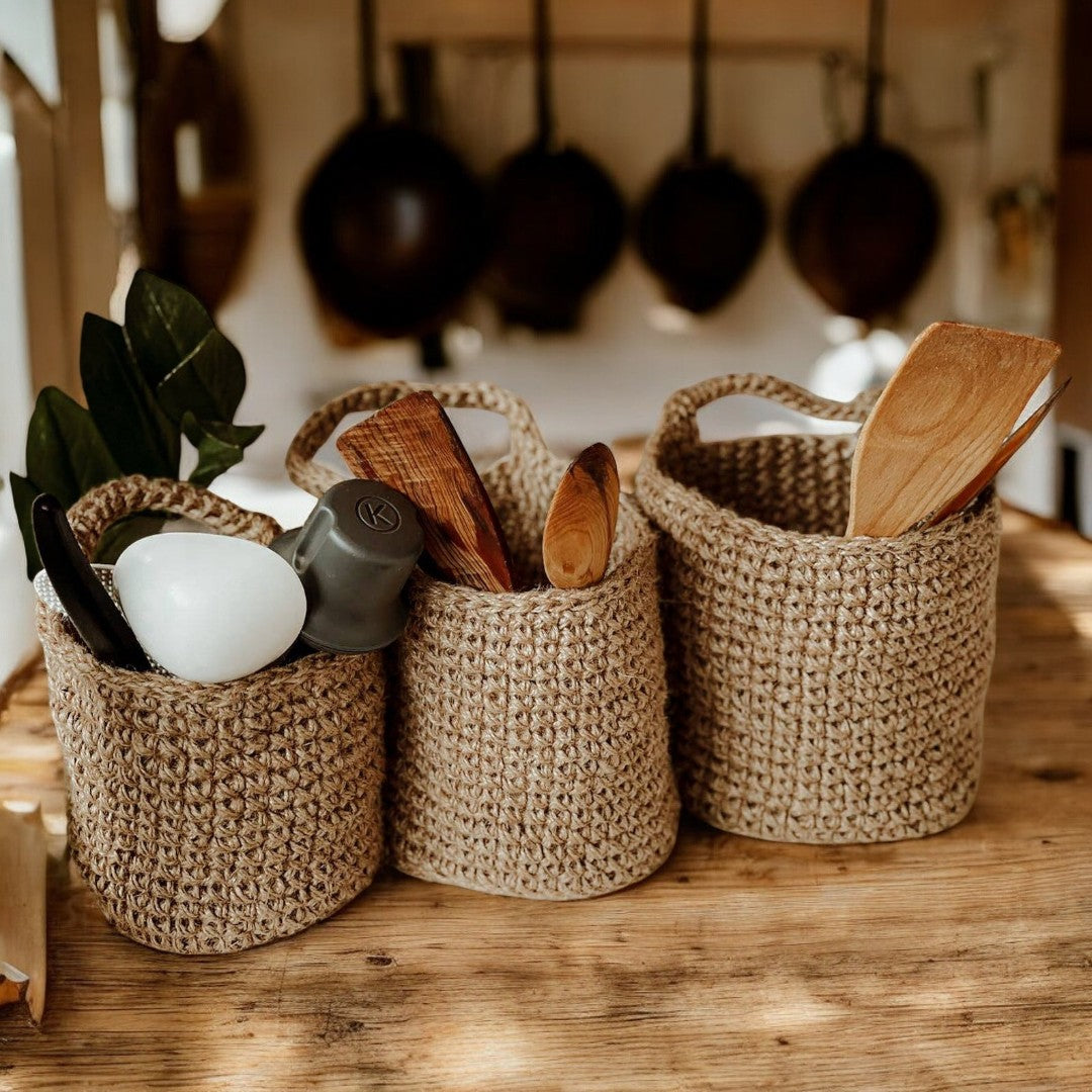 Jute Hanging Wall Storage Baskets - Shiroli - Image 9