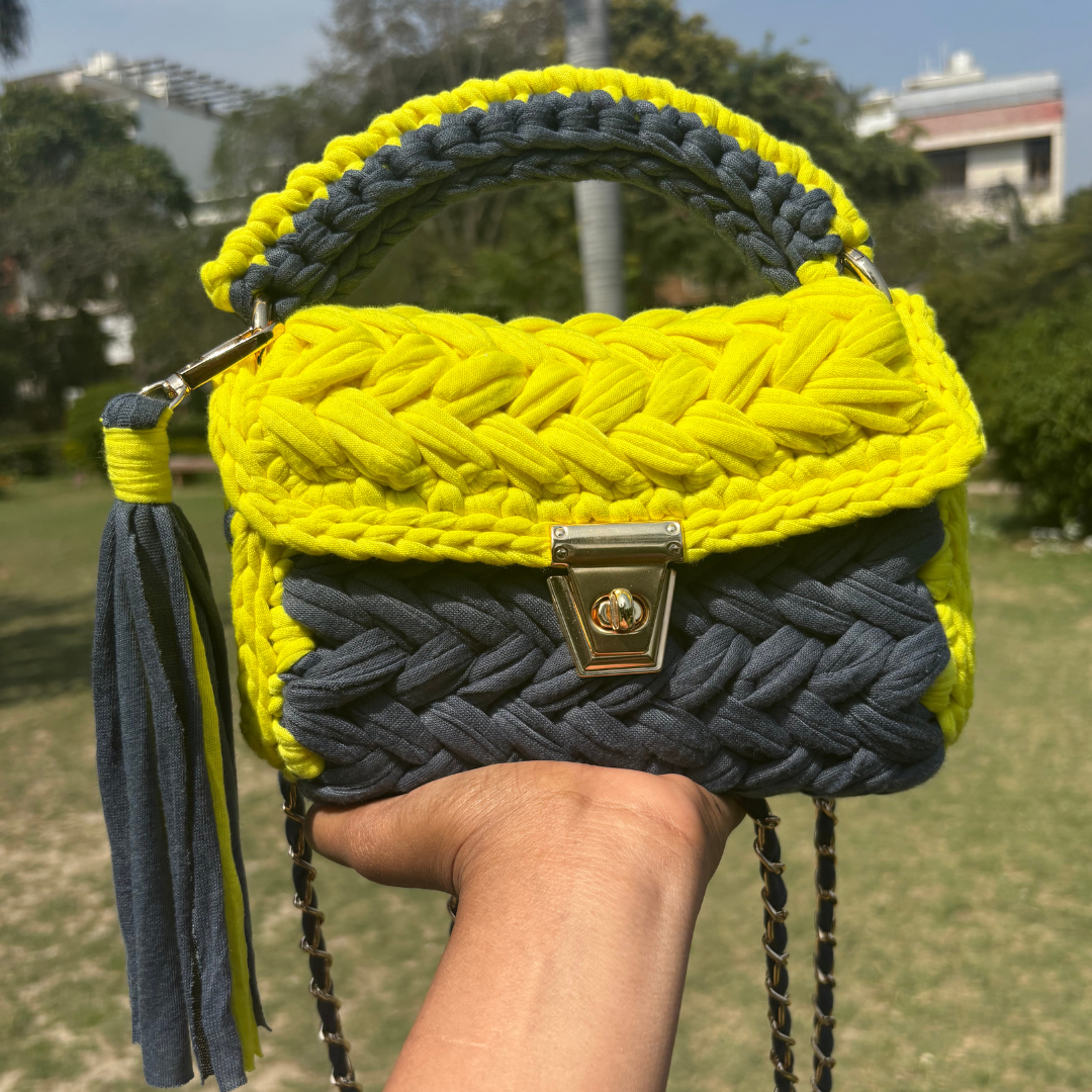 Shiroli_Handmade_Designer_Lemon-Grey_Crochet_Sling_HandBag_-_Image2