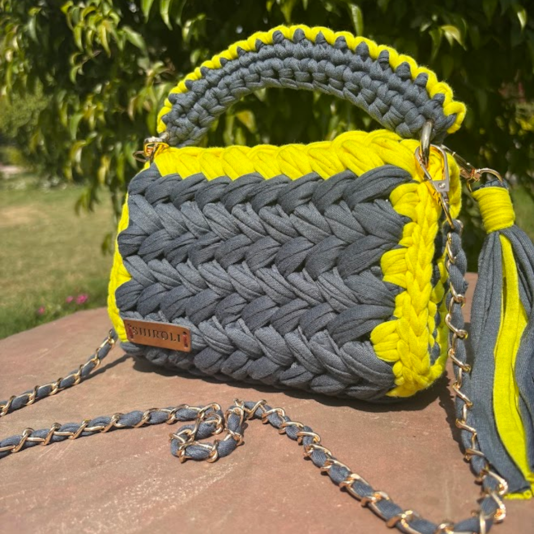 Shiroli_Handmade_Designer_Lemon-Grey_Crochet_Sling_HandBag_-_Image_3